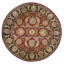 Trinity Hand-Knotted High-Quality Gold and Ivory Round Area Rug