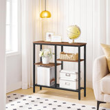 Dadash 29.5" Small Console Table with Metal Mesh Shelf