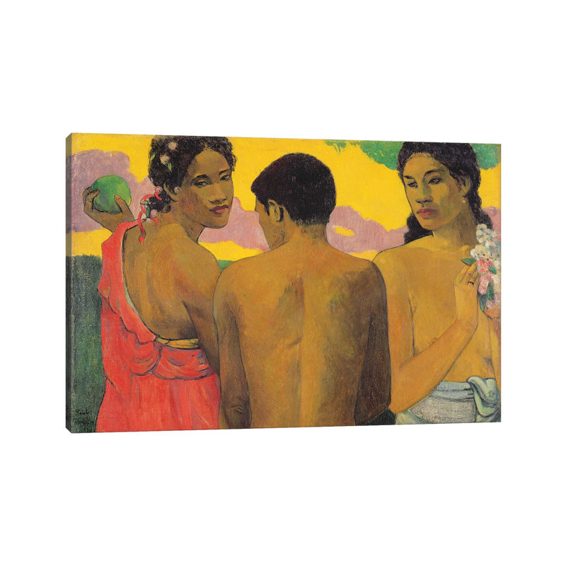 Three Tahitians, 1899 by Paul Gauguin - Wrapped Canvas Gallery-Wrapped Canvas Giclée, 20.32 cm H x 30.48 cm W