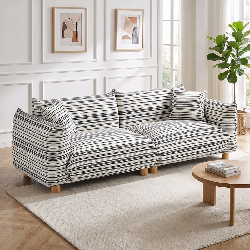 Canapé Atis, Charcoal Stripe Boucle