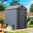 4 ft. W x 6 ft. D Durable Resin Storage Shed with Floor and Lockable Door, for Garden Patio Furniture and Tools