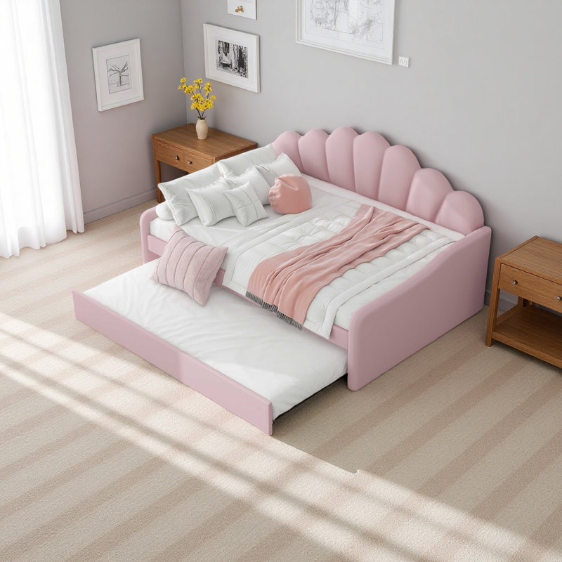Full Size Upholstery Daybed, Pink