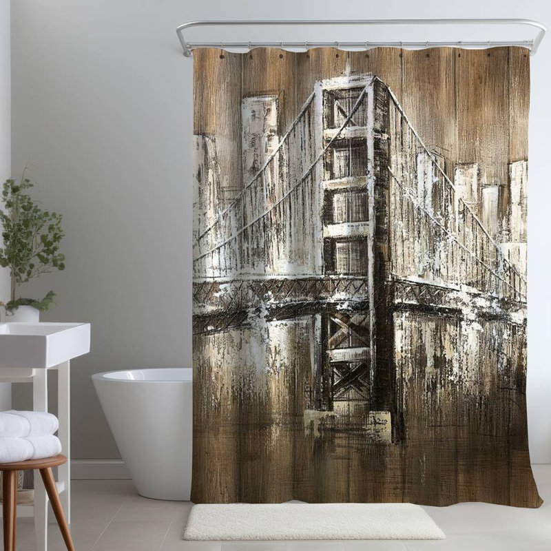 Shower Curtain CI189 – Polyester Shower Curtain, Dye Sublimation Print, 71" W × 74" L