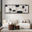 Toile abstraite blanche encadrée, art mural moderne minimaliste-115165334-115165333
