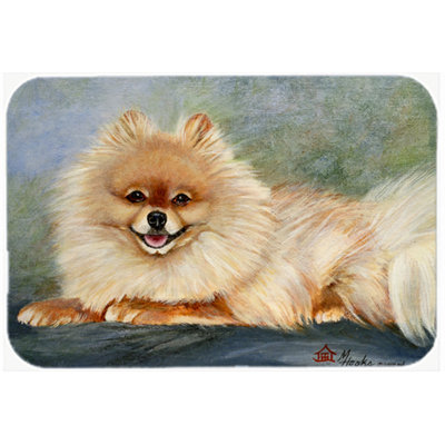 East Urban Home Pomeranian Full Body Glass Cutting Board