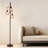 Farmhouse Industrial Dimmable Floor Lamp With 3 Lights, Metal Cage Tree Design, Includes 3 LED Bulbs, 68" Height For Living Room, Bedroom, Office