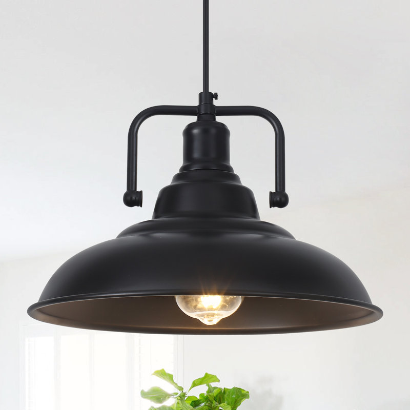Bekbele 1 - Light Dome Industrial Kitchen Pendant Lights, Adjustable Farmhouse Chandelier with Metal Dome Shade for Kitchen Island Dinning Room-12.59"W x 69.88"H