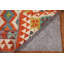 Tapis oriental multicolore en laine Kilim 4 x 6