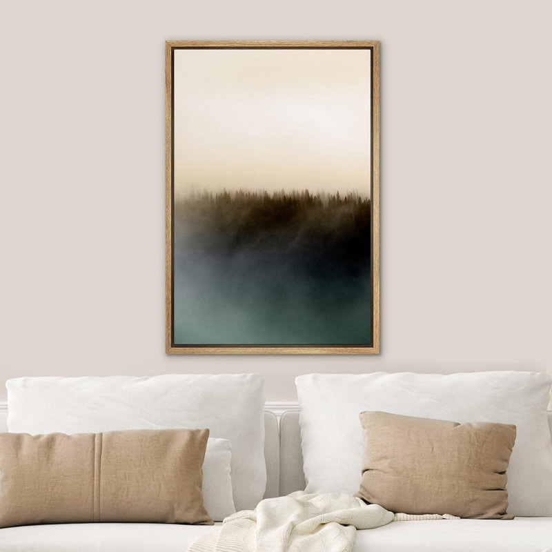 «Pastel Clouds Over Dark Forest» sur, H 36 po x l 24 po, Cadre naturel flottant