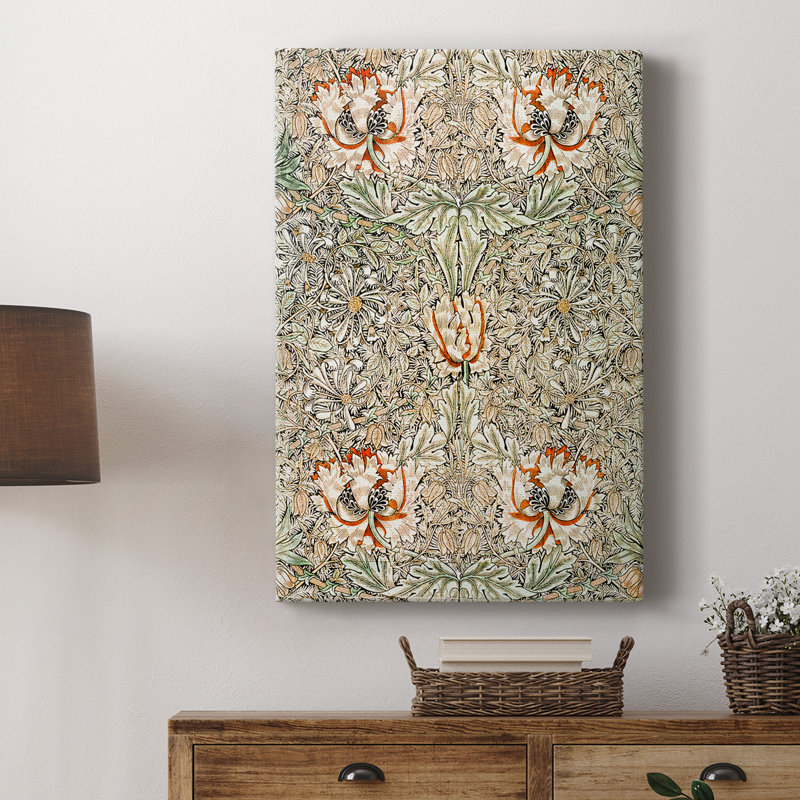 Imprimé floral rétro CCGLXV III - galerie Cavas, H 36 po x l 24 po