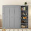 Grand lit escamotable mural avec tablettes-1533917605