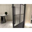 Glass Black Steel Frame Prehung Interior Door With Door Handle