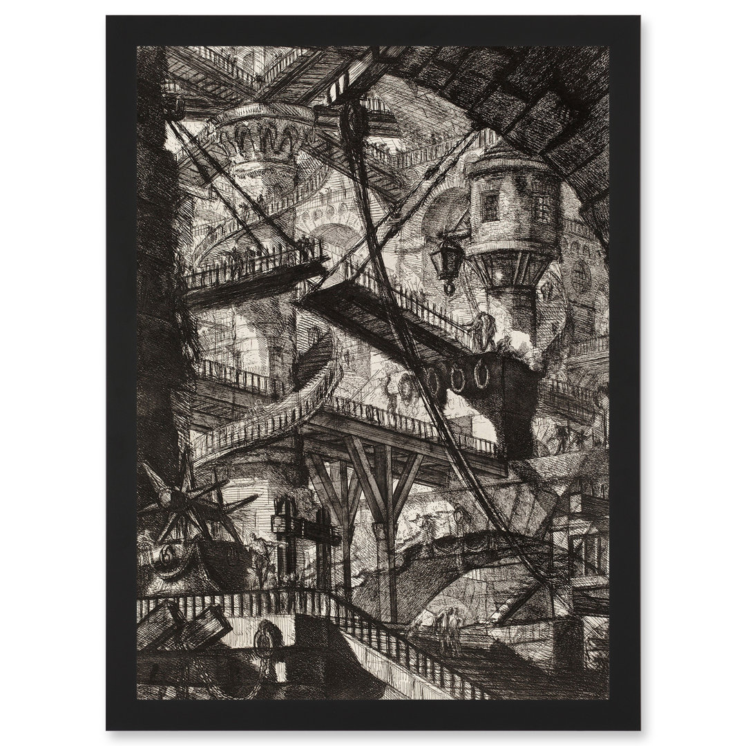 Giovanni Battista Piranesi Drawbridge Plate 7 Etching - Single Picture Frame Print