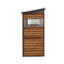 Remise à outils en fer 3 * 5Ft - Conception élégante et pratique. Bois de cèdre imperméable, portes de toit en fer gris foncé. Ventilation adéquate à l'intérieur. Fabrication, assemblage rapide. Idéal pour les outils, le jardin, l'atelier,