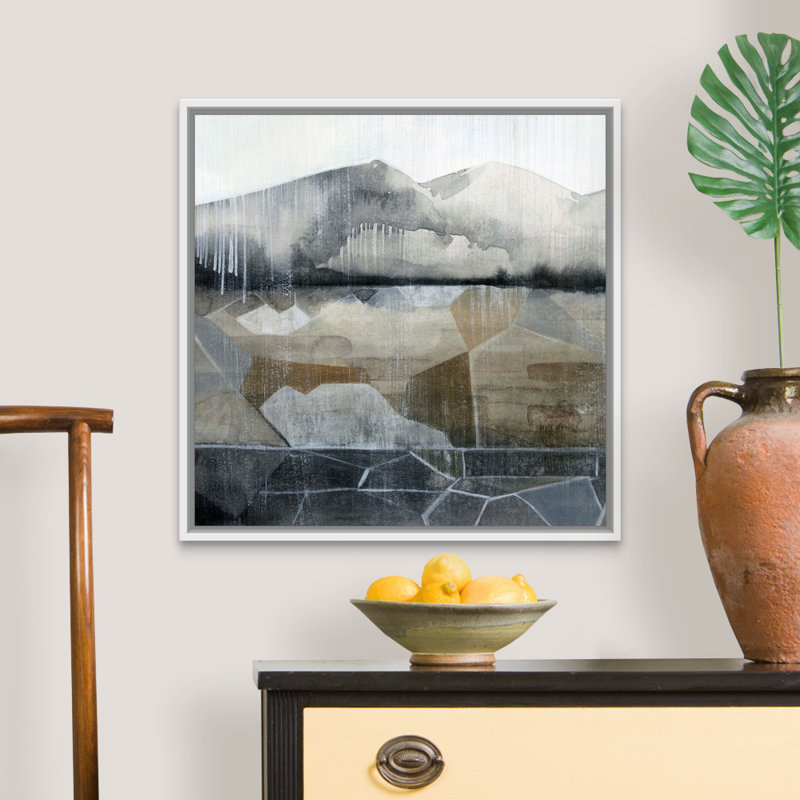 «Valley Stormscape II» par Grace Popp, reproduction d'art sur toile, Cadre flottant blanc, H 26 po x l 26 po x P 1,75 po