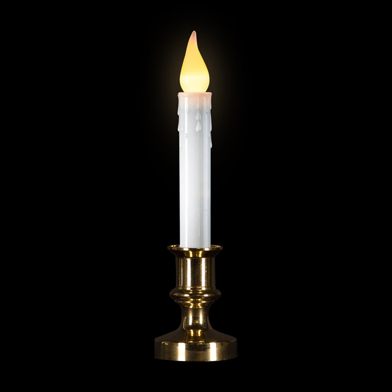 LED Flickering Window Candles With Timer - 8.5" - Set Of 8