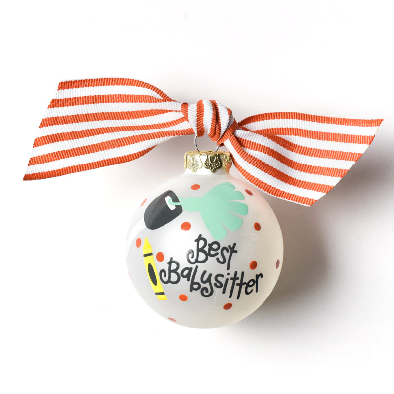 Ornement boule en verre babysitter