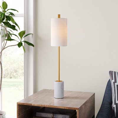 Tregre Marble and Iron Standard Table Lamp