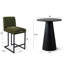 Ensemble de salle à manger moderne à hauteur de comptoir 30 po avec 2 tabourets de comptoir rembourrés Modern-1354687865