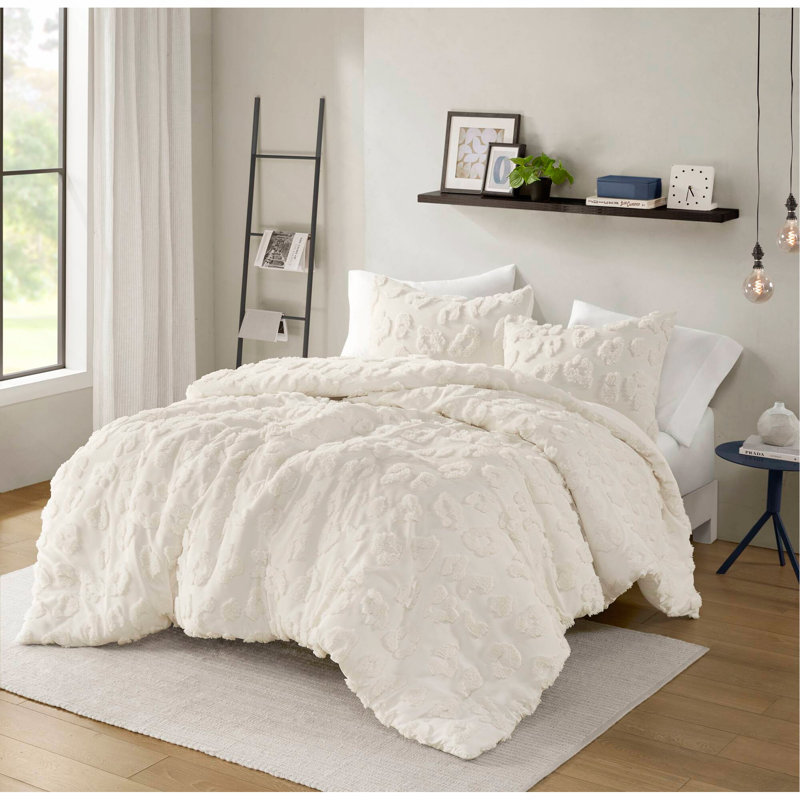 Ensemble de housse de couette en chenille à texture douce pour animaux pour lit double / grand, certifié OEKO-TEX et lavable à la machine