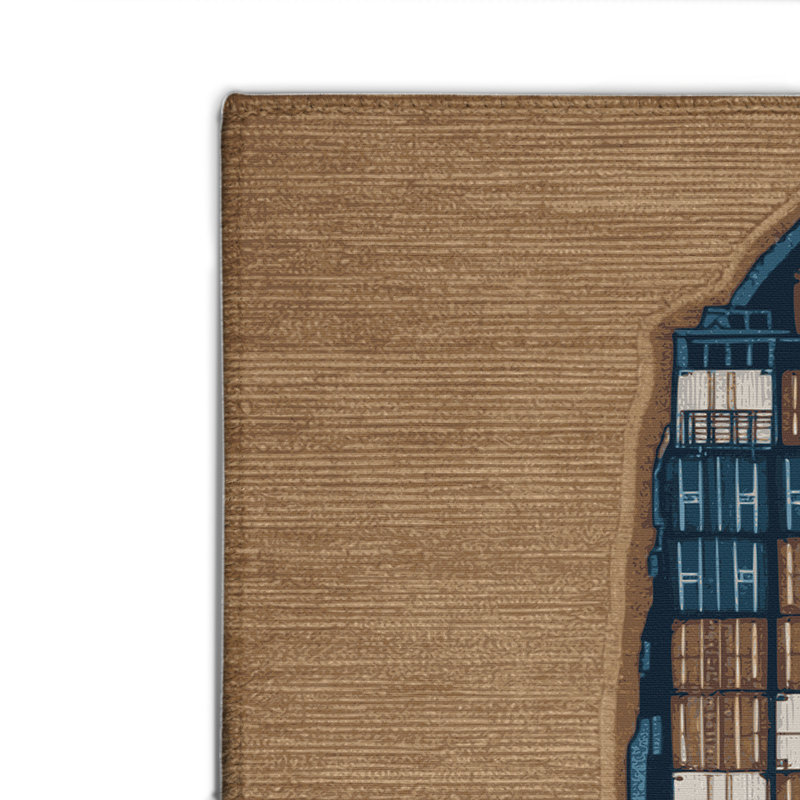 Tapis intérieur et extérieur brun Transport, Rectangulaire 2 pi x 3 pi