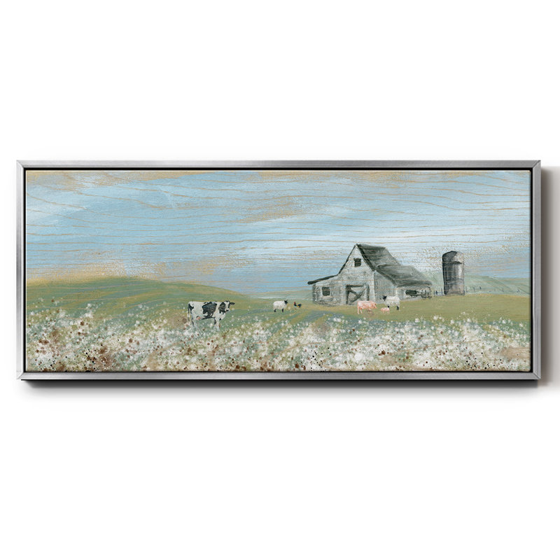 Champs de coton - toile encadrée, H 12 po x l 30 po