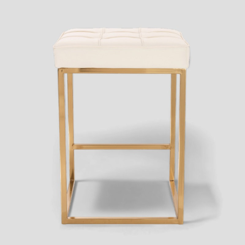 Sirach Backless Counter Stool, White