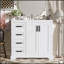 Meuble-lavabo moderne avec lavabo en céramique et rangement spacieux pour une salle de bain élégante