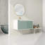 Meuble-lavabo mural avec lavabo en céramique