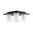 4-light Glass Shade Led Square Flush Mount