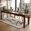 Nut-brown L-Shaped Solid Wood Writing desk-1831339521-1831339548