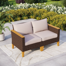 Argyri Wicker Outdoor Patio Chairs with Single Armrest and Cushions