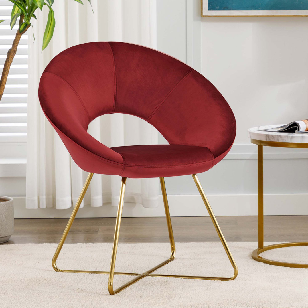 Zed 68cm Wide Velvet Papasan Chair