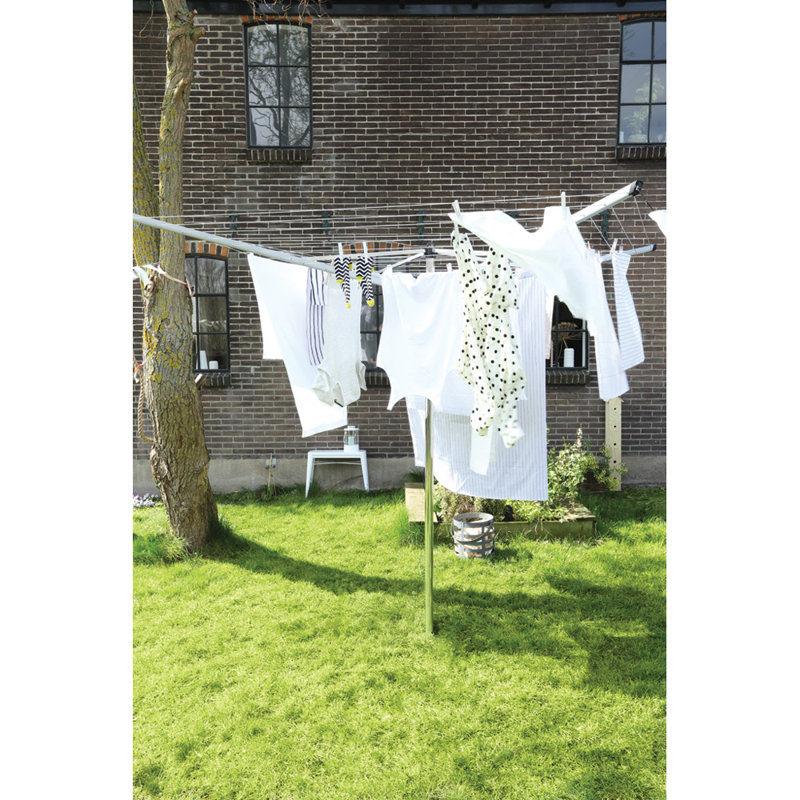 Corde à linge (164 pieds) avec housse de protection en métal et couvercle