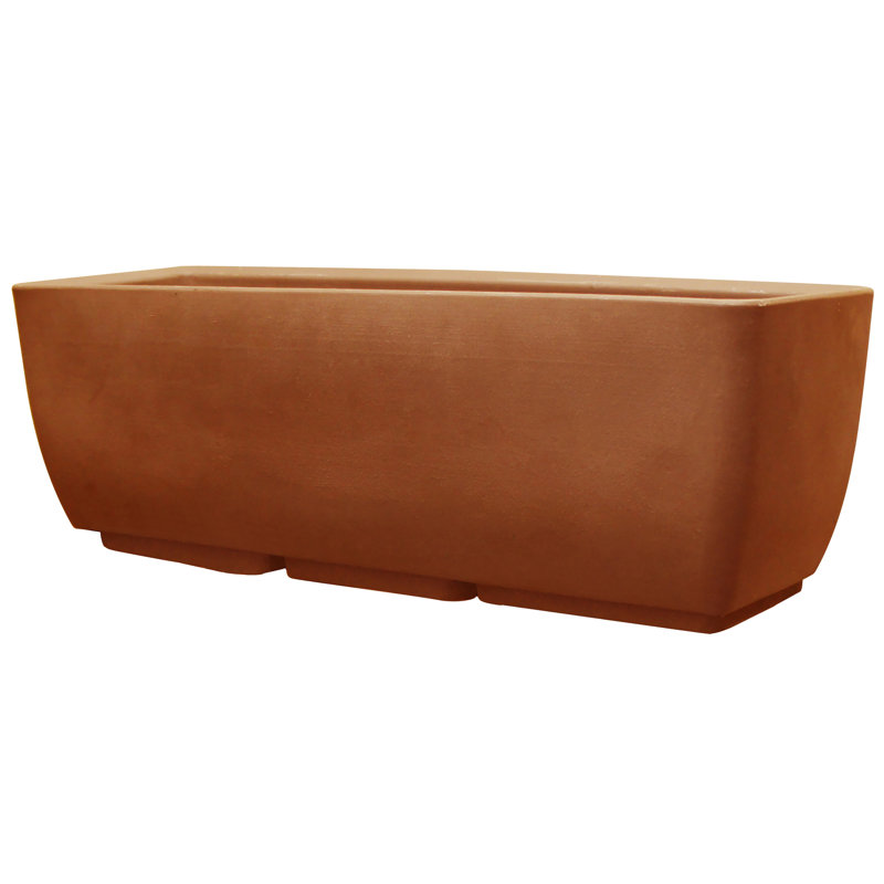 Boîte à fleurs en plastique Koenraad, Terra Cotta, H 10,5 po x l 30 po x P 10 po
