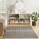 Richarson Rectangle Geometric Machine Woven Polypropylene/Polyester Indoor/Outdoor Area Rug in Charcoal/Gray