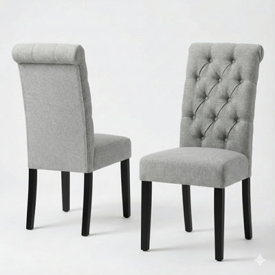 Monarda 18.75'' H Tufted Upholstered Pine Side Chair