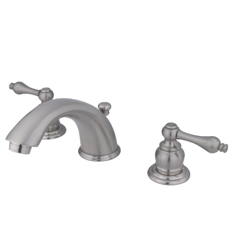 Widespread Bathroom Faucet with Drain Assembly, Satin Nickel