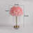 18" Feather Crystal Table Lamp With Light