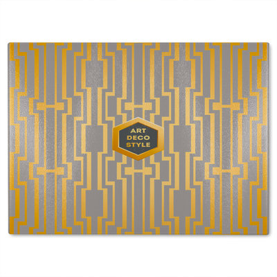 Art Deco Style Glass Chopping Board