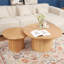 Charleily Solid Wood  Coffee Table Pedestal Round Sofa Side Table-2084153032-2084153038