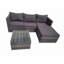 Hampus 3 Seater Grey Rattan Garden Outdoor Conversation Sets Set With Large Stool And Coffee Table