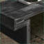 Table basse vintage en bois industriel avec tablettes à double couche, peu encombrante Assemblage facile pour le salon