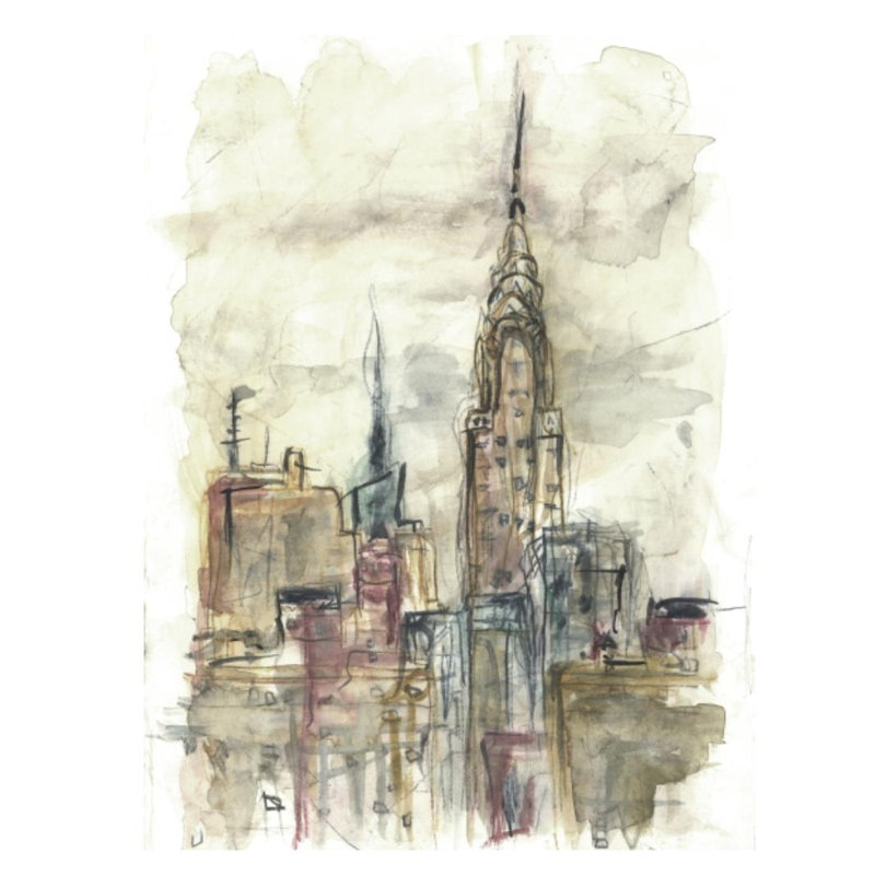 Lost In The City II Print by Janice Aron, Glass Coat, 40" H x 30" W x 1.5" D