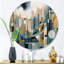 «Green Abstracted Scenic Views I» - Décoration murale abstraite paysage en métal-88628347