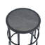 Table d'appoint en céramique avec structure en fer thermolaqué - Décoration de patio légère et résistante aux intempéries