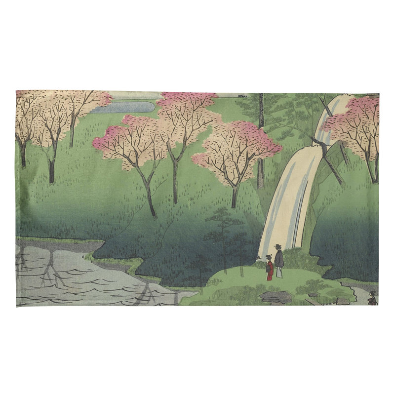 Serviette de thé chiyogaike étang Macintyre, Polyester sergé, Rose