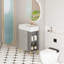 Meuble-lavabo à tablettes ouvertes avec lavabo