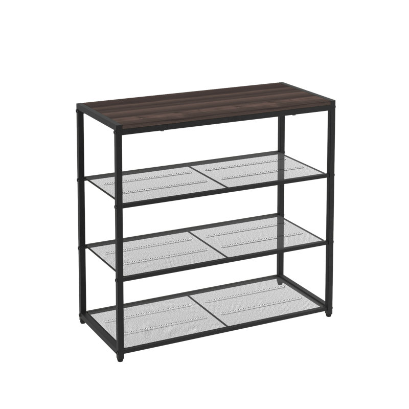 Steel Frame 4-Tier Shoe Storage Shelf