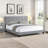Upholstered Platform Bed with Button Tufted Linen Fabric Headboard, No Box Spring Needed, Wood-1981697517-1962031056